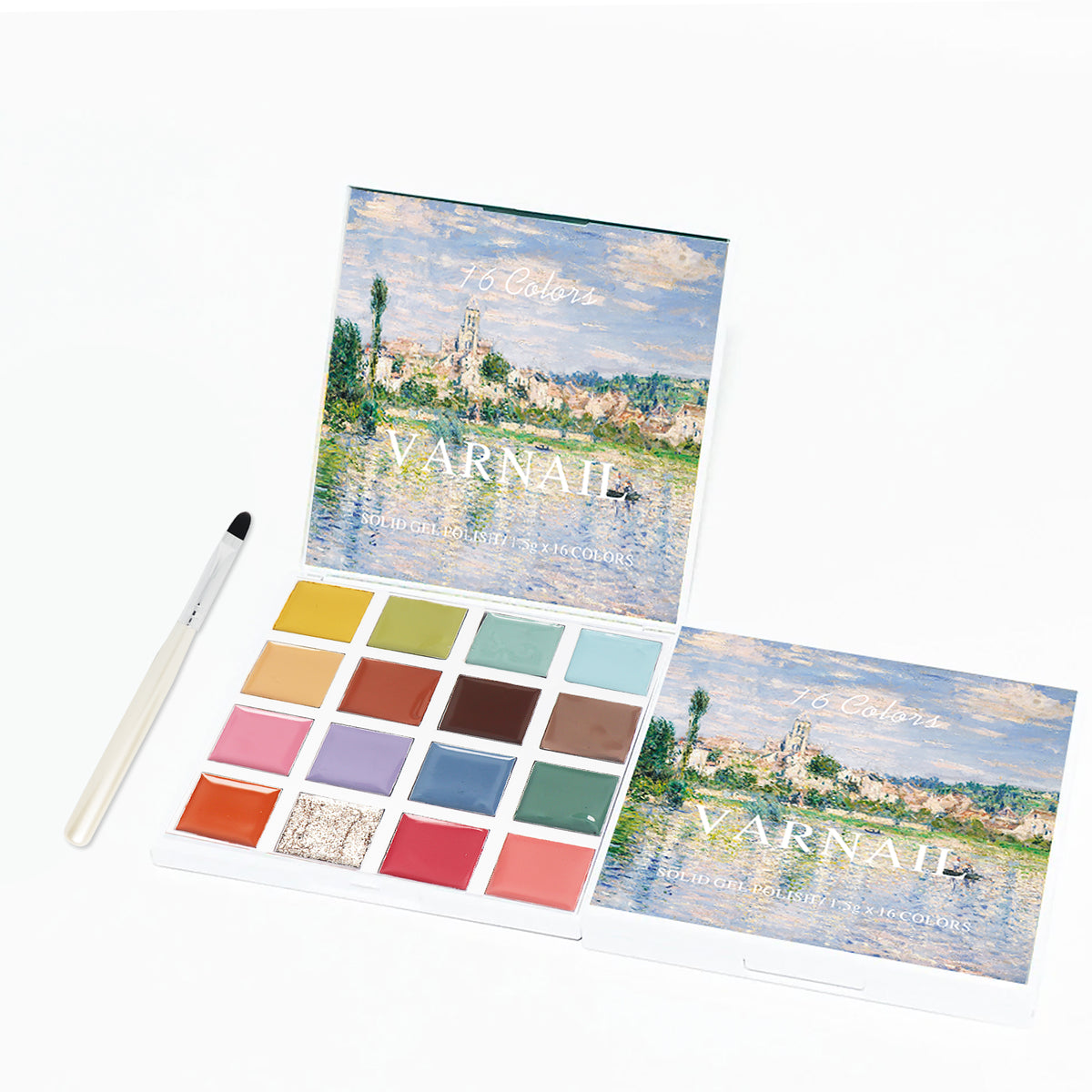 16 Colors Solid Gel Polish Palette - FULL OF FLOWERS