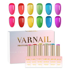 6 Colors Jelly Gel Polish Set - S11 Rainbow Candy