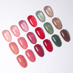 6 Colors Jelly Gel Polish Set - S17 Dried Rose