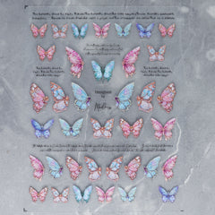 5D Nail Sticker - Rosy Butterfly