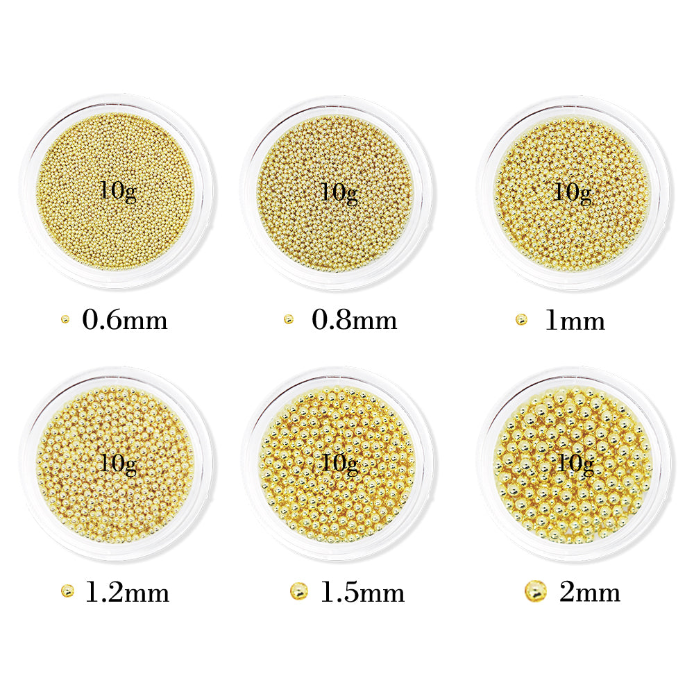 Metallic Caviar Beads - Gold (1.2 mm）