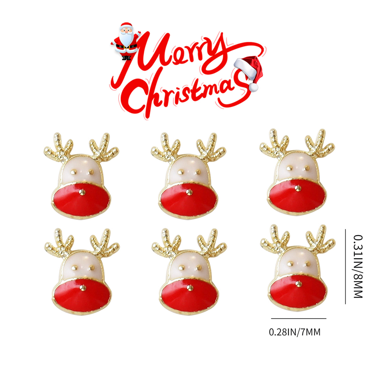 Nail Charms - Christmas Reindeer