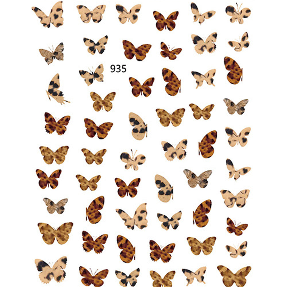 Nail Stickers - Leopard Butterfly