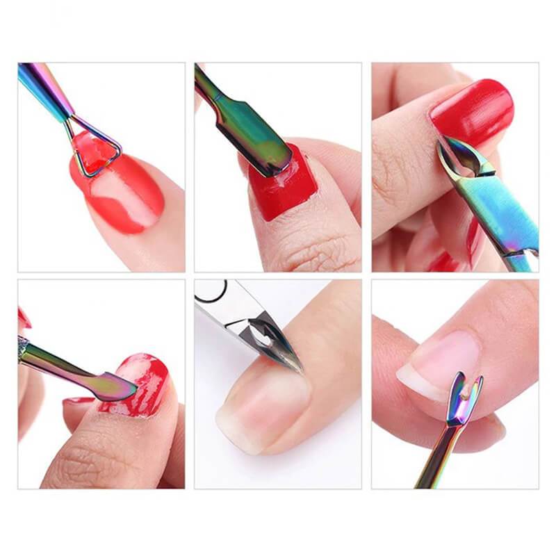Rainbow Color Manicure 8pcs/Kit with Storage Bag VN152384