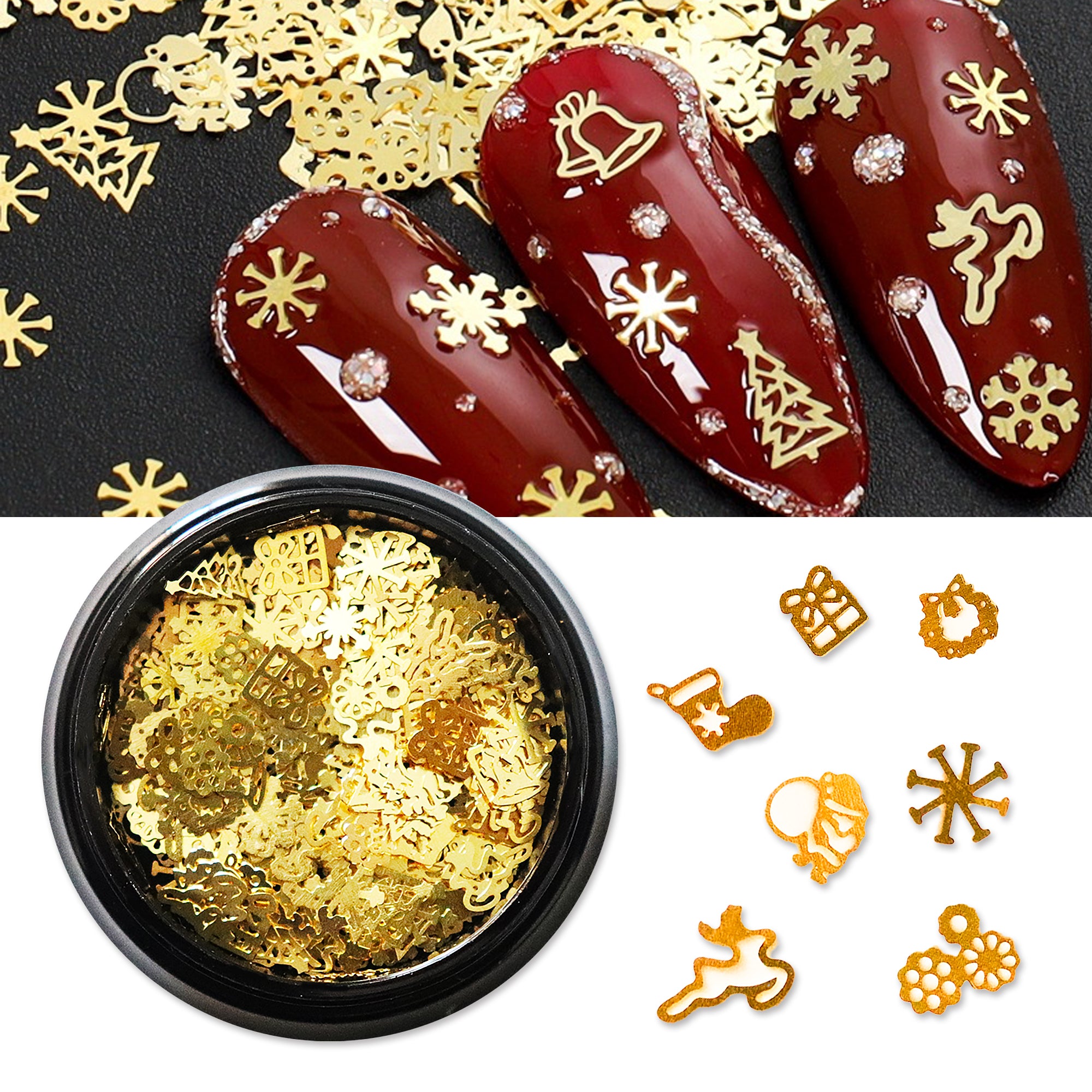 Christmas Metal Glitters Sequins - Mix