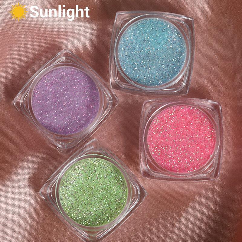 Glow In Dark Nail Glitter Powder 6 Colors/Set VN152316