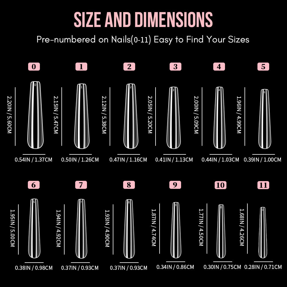 Soft Gel Tips - 3X Long Coffin
