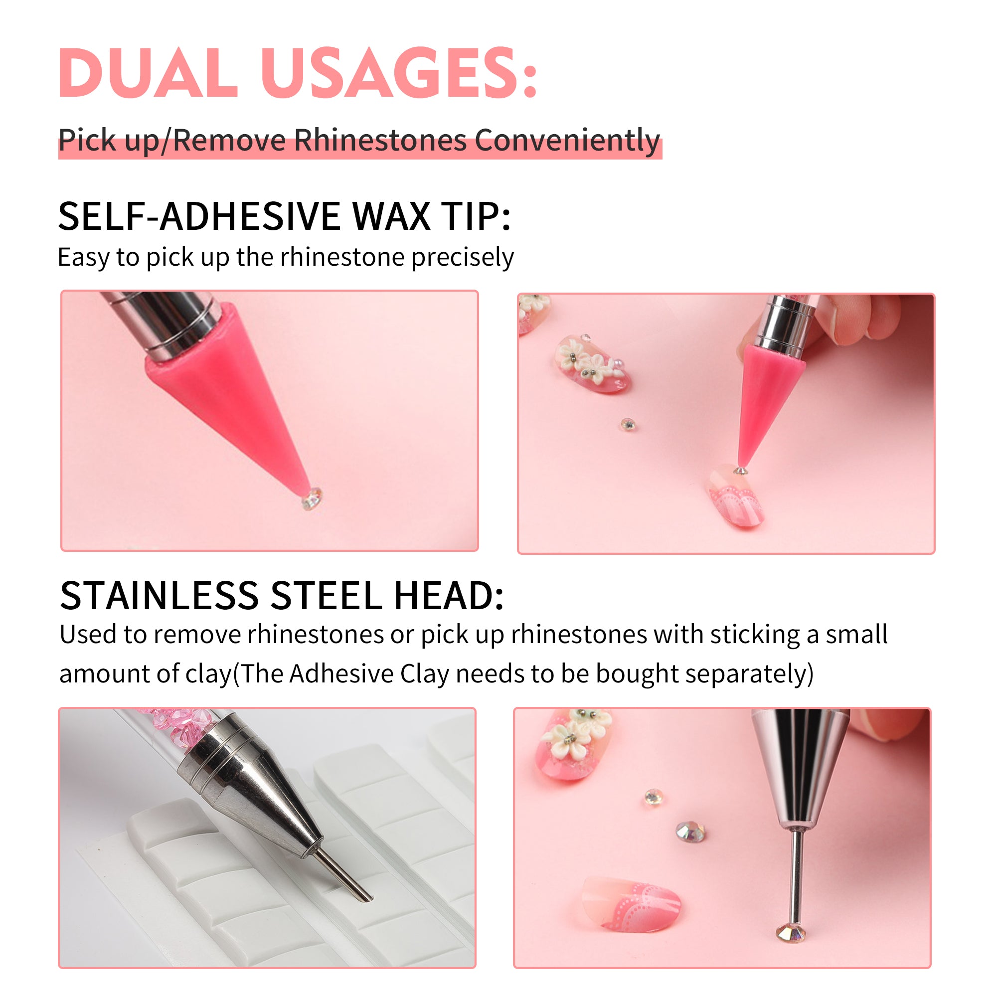 Rhinestone Picker Pen DIY, Make nail art tools at home