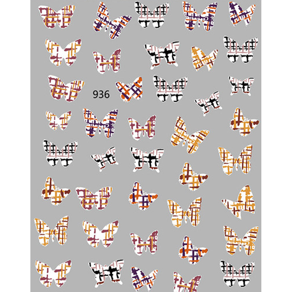 Nail Stickers - Leopard Butterfly