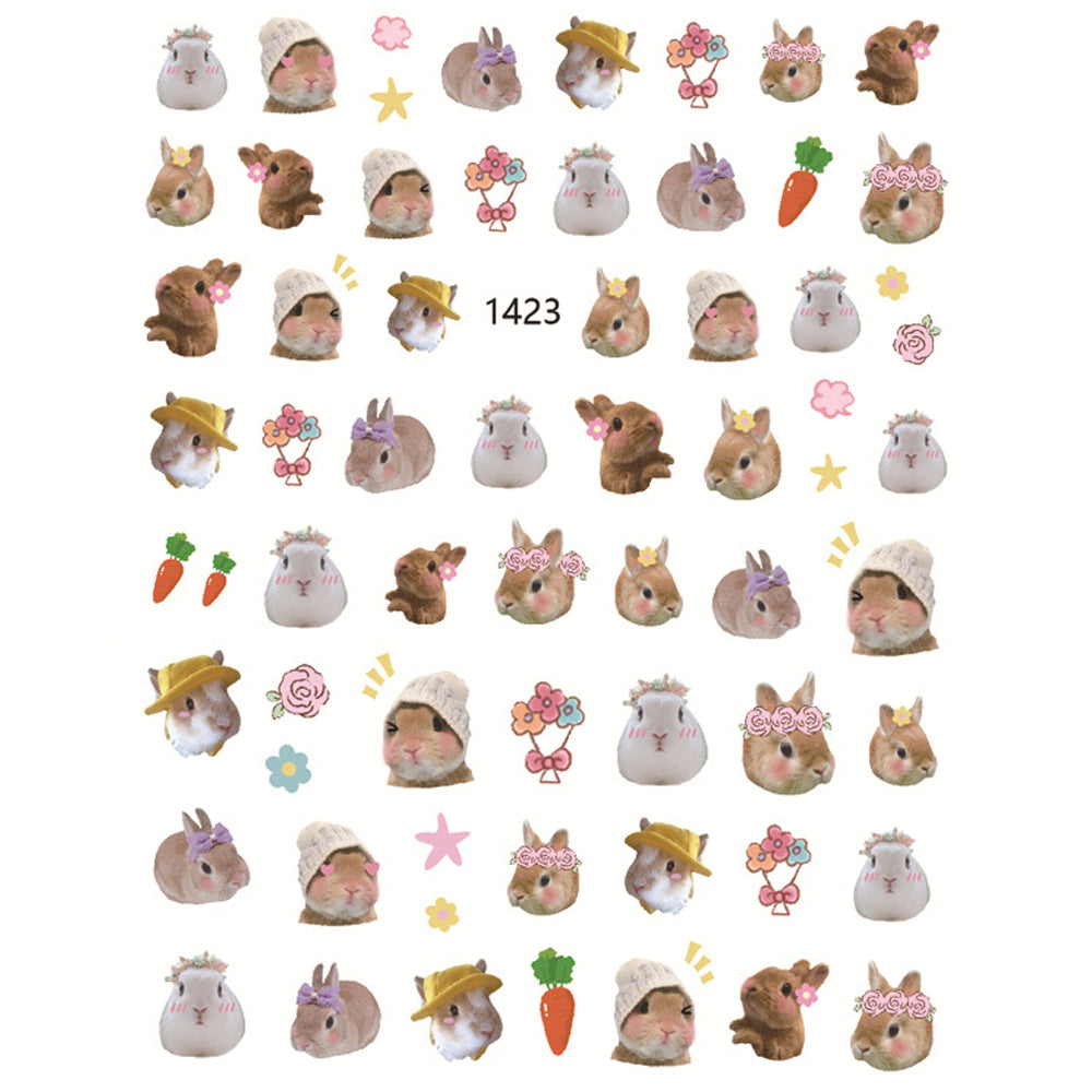 Nail Stickers - Cat & Rabbits