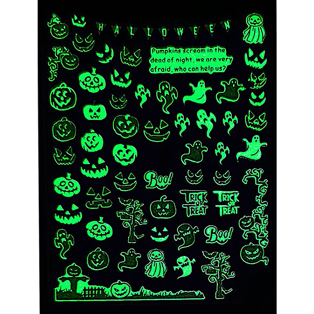 Nail Sticker - Glow in the Dark Halloween