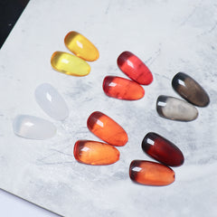6 Colors Jelly Gel Polish Set - S10 Gem Amber
