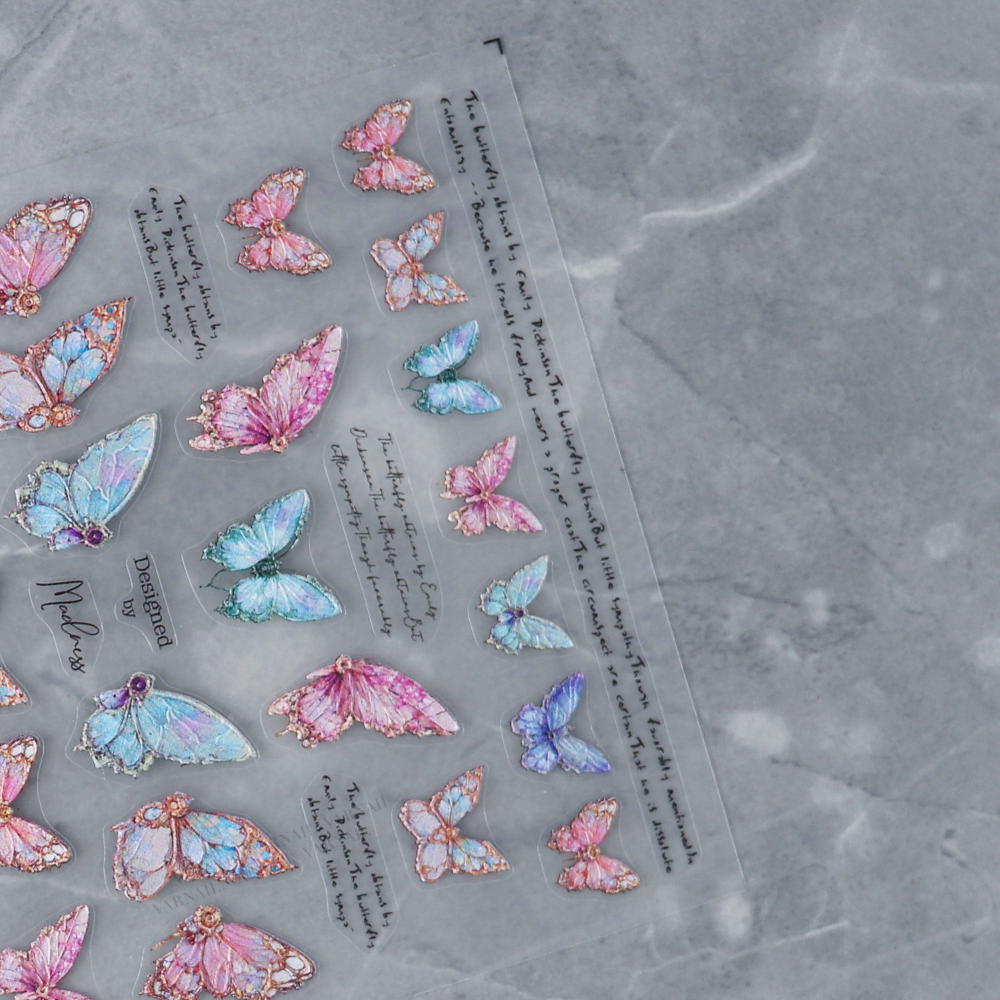 5D Nail Sticker - Rosy Butterfly
