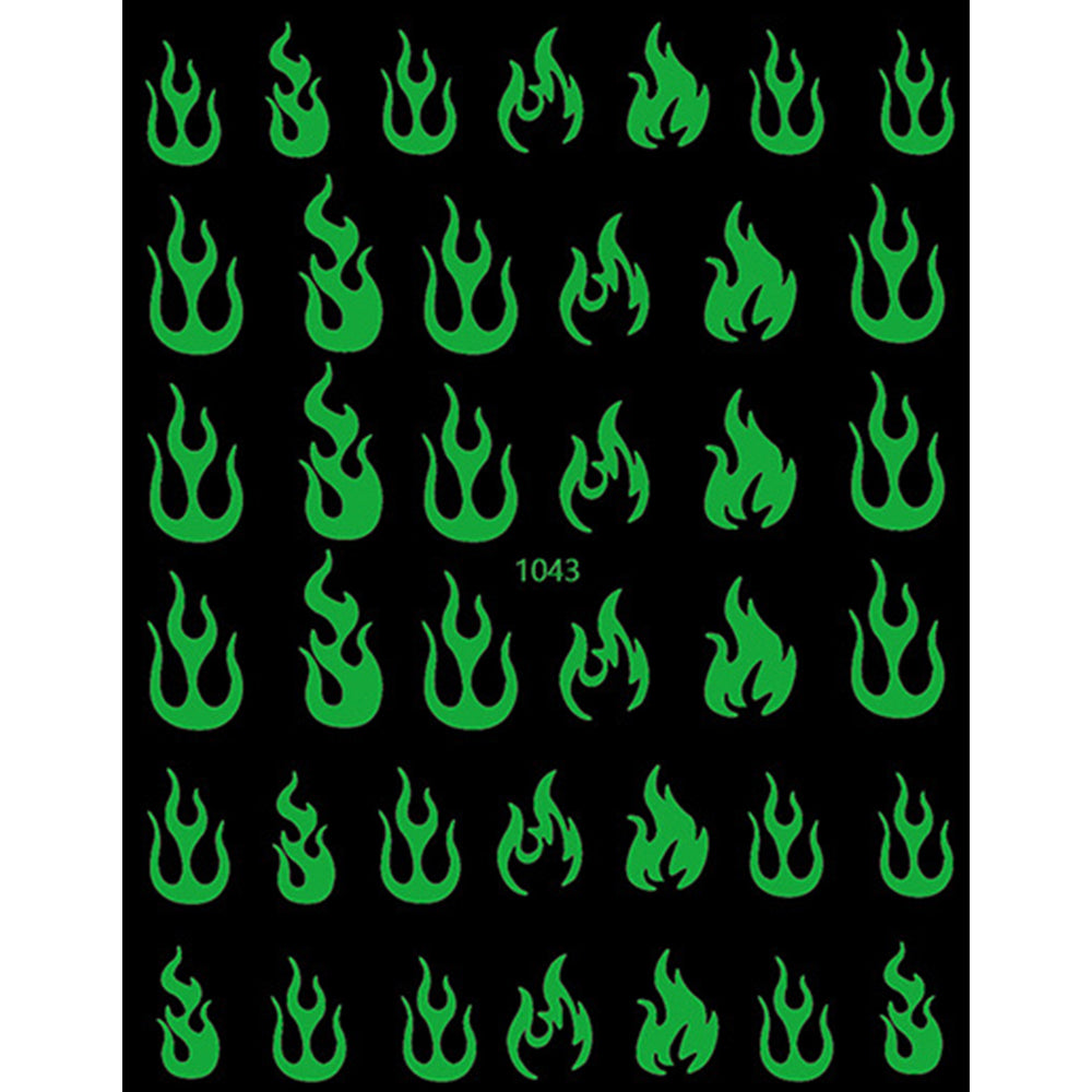 Nail Stickers - Glow in the Dark Star Heart