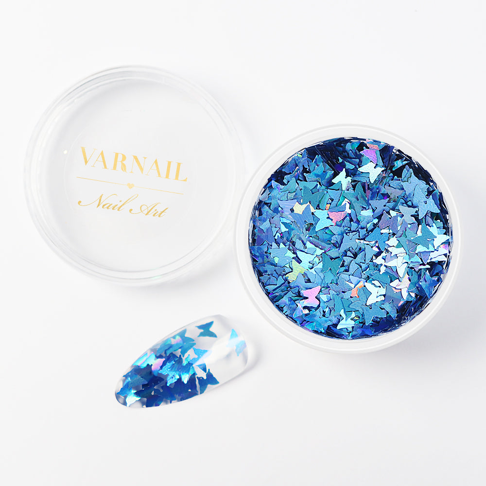 Nail Art Glitter - NG015 Holo Blue Butterfly