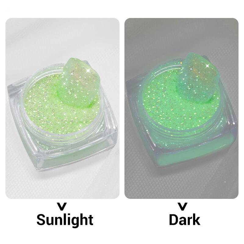 Glow In Dark Nail Glitter Powder 6 Colors/Set VN152316