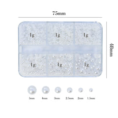 Flat Back Pearls (6 Grids/Box）
