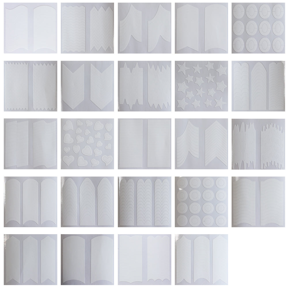 French Manicure Nail Art Stickers Stencils VARNAIL