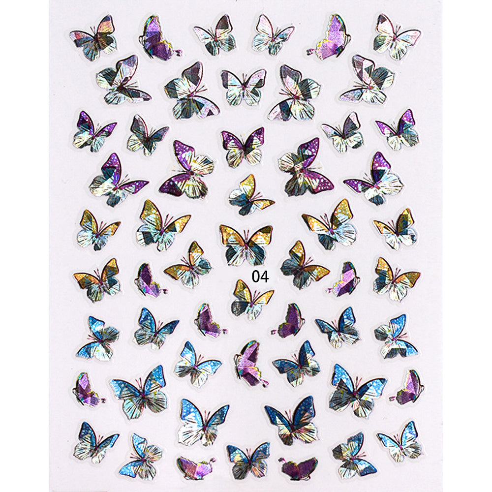 Nail Stickers - Laser Butterfly