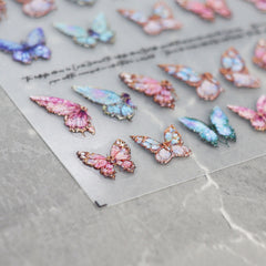5D Nail Sticker - Rosy Butterfly