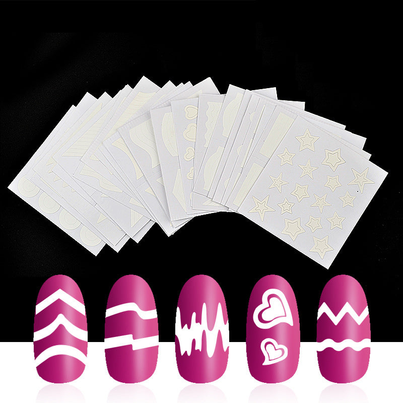 Nail Stickers Stencils - French Manicure DIY Nail Art