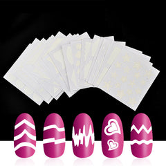 Nail Stickers Stencils - French Manicure DIY Nail Art