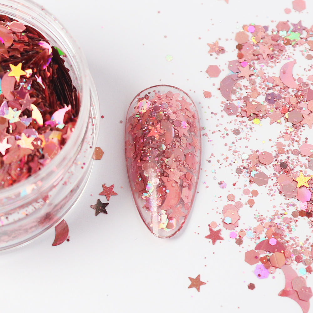 Nail Art Glitter Mixes - NG005 Sweet Star