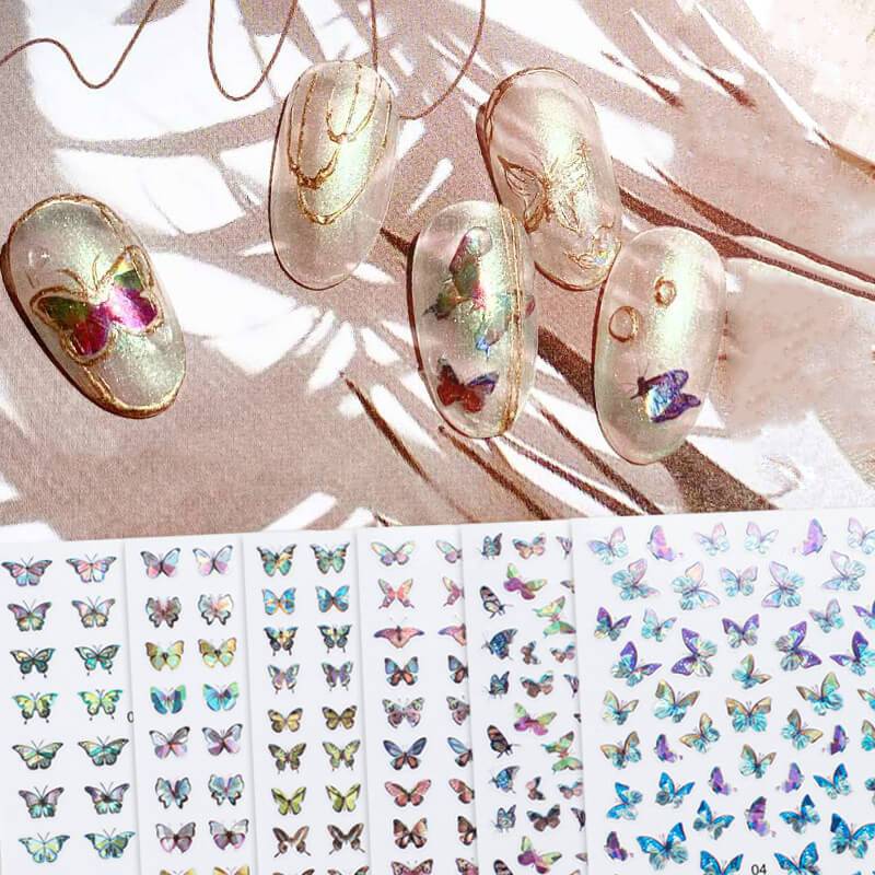 Nail Stickers - Laser Butterfly