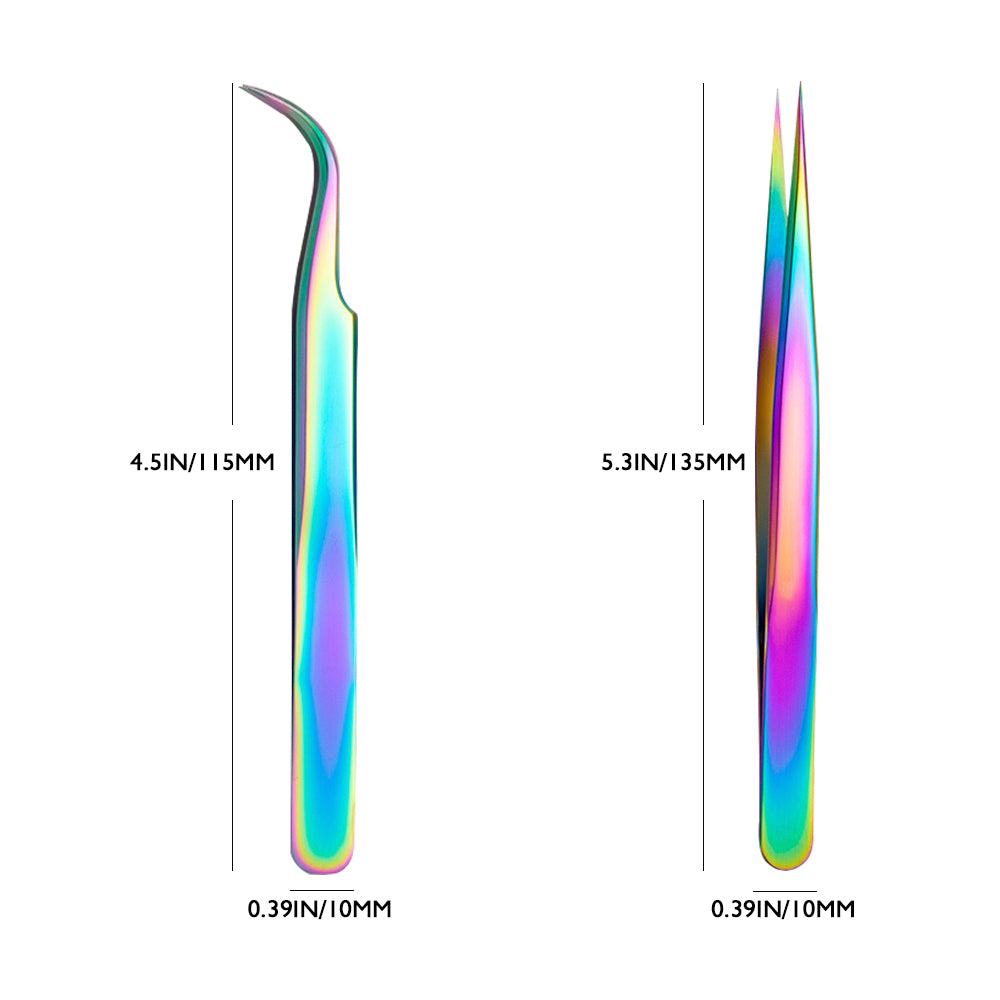 Rainbow Tweezers Curved Straight Nippers
