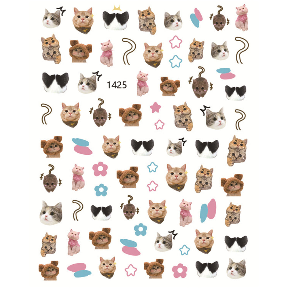 Nail Stickers - Cat & Rabbits