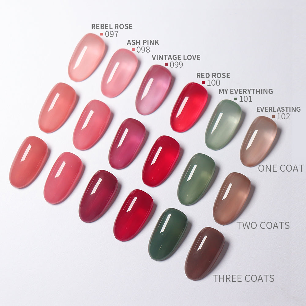 6 Colors Jelly Gel Polish Set - S17 Dried Rose