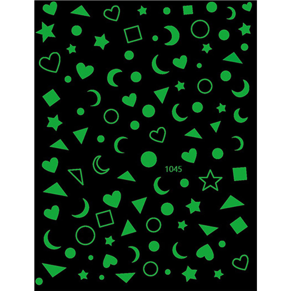 Nail Stickers - Glow in the Dark Star Heart
