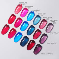 6 Colors Jelly Tint Gel Polish Set - S18 Cyberpunk