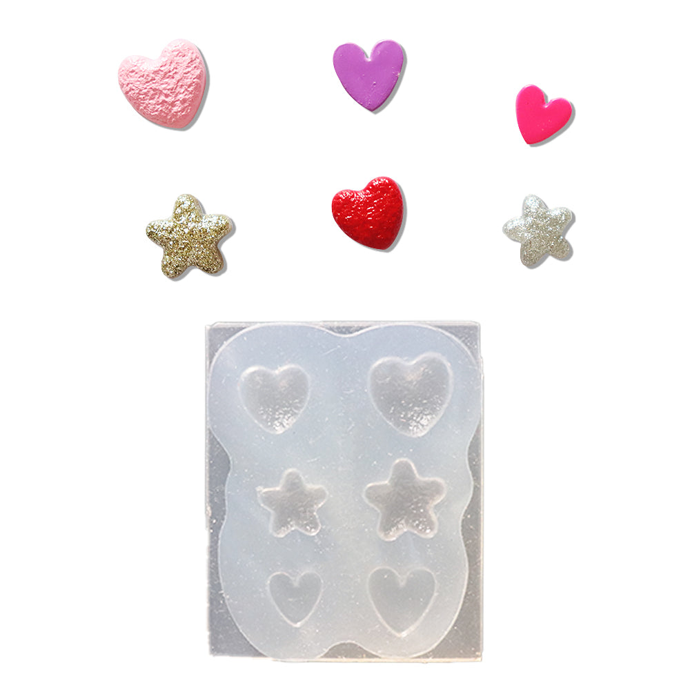 3D Nail Art Mold - #05 Star & Heart