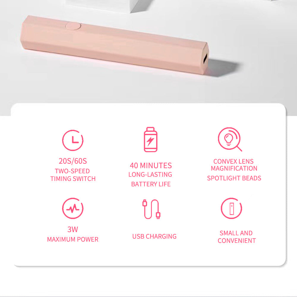 Mini Handheld Nail Lamp - White