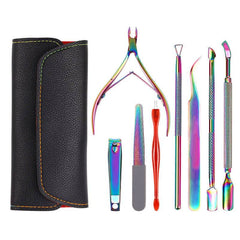 Rainbow Color Manicure 8pcs/Kit with Storage Bag VN152384