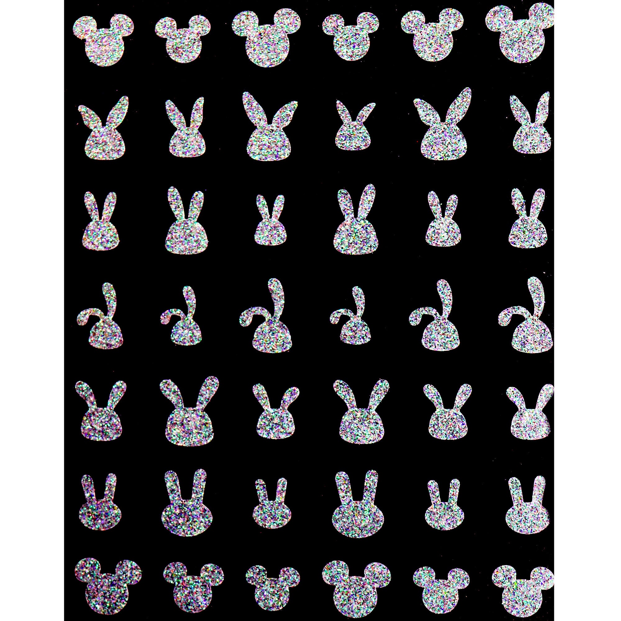 Nail Sticker - Colorful White