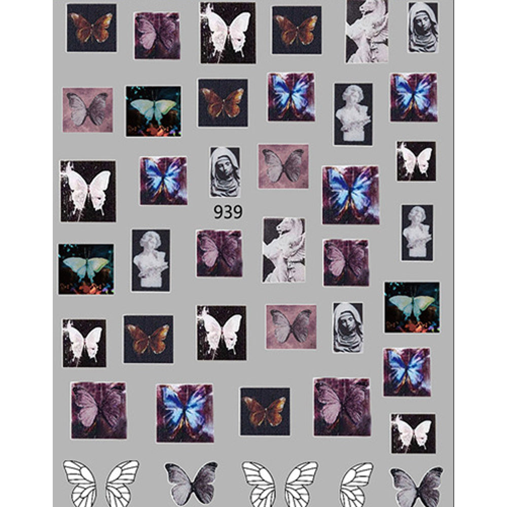 Nail Stickers - Leopard Butterfly