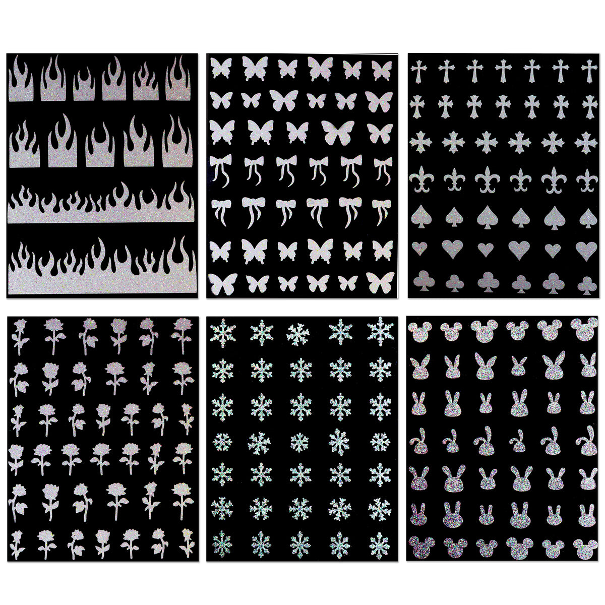 Nail Sticker - Colorful White