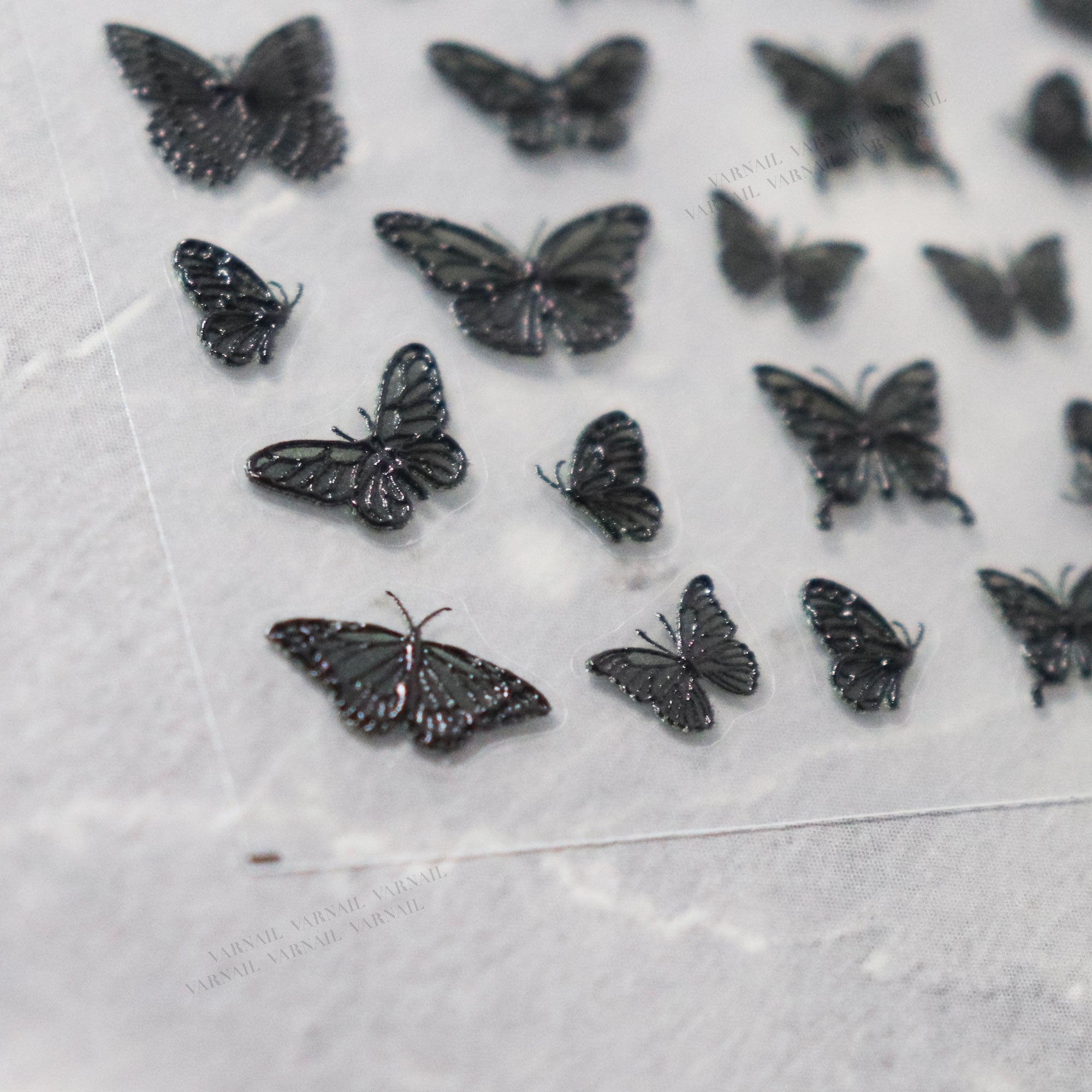 5D Nail Sticker - Black Butterfly