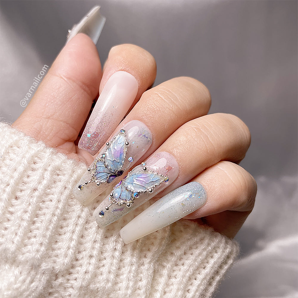 5D Nail Sticker - Rosy Butterfly