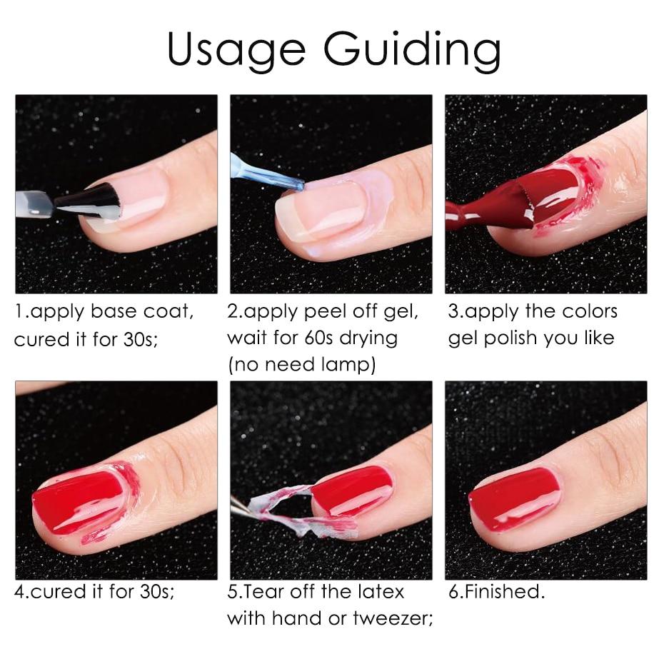 Nail Polish Protector Peel Off Sticker U-Shape Tape for Nail Art Painting  Strips | eBay