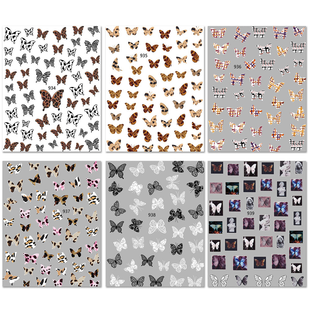 Nail Stickers - Leopard Butterfly