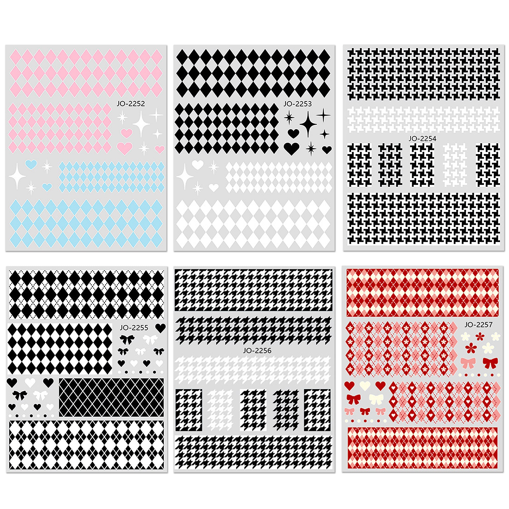 Nail Stickers - Plaid & Houndstooth