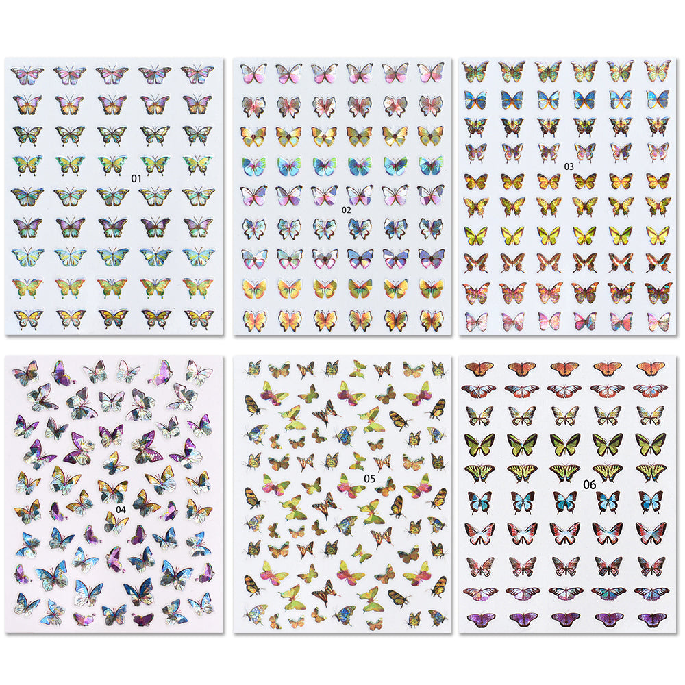 Nail Stickers - Laser Butterfly