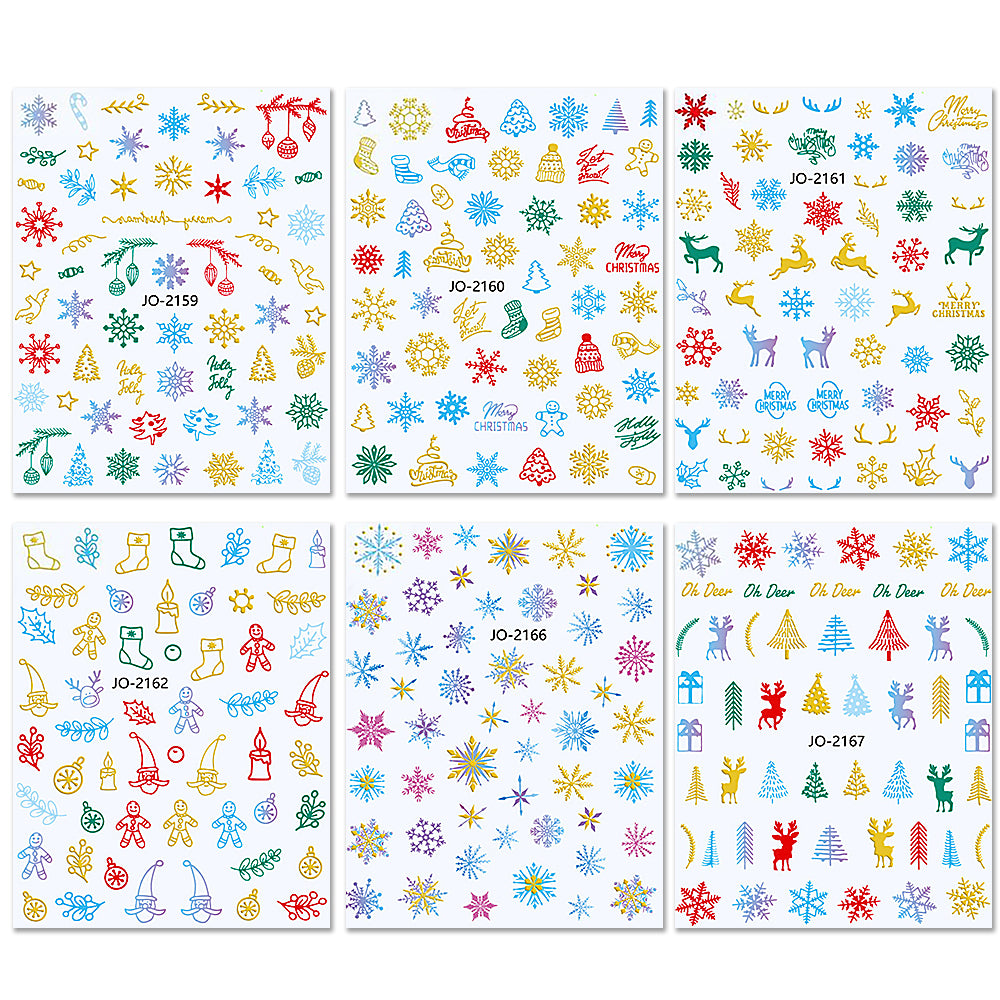 Nail Stickers - Colorful Christmas
