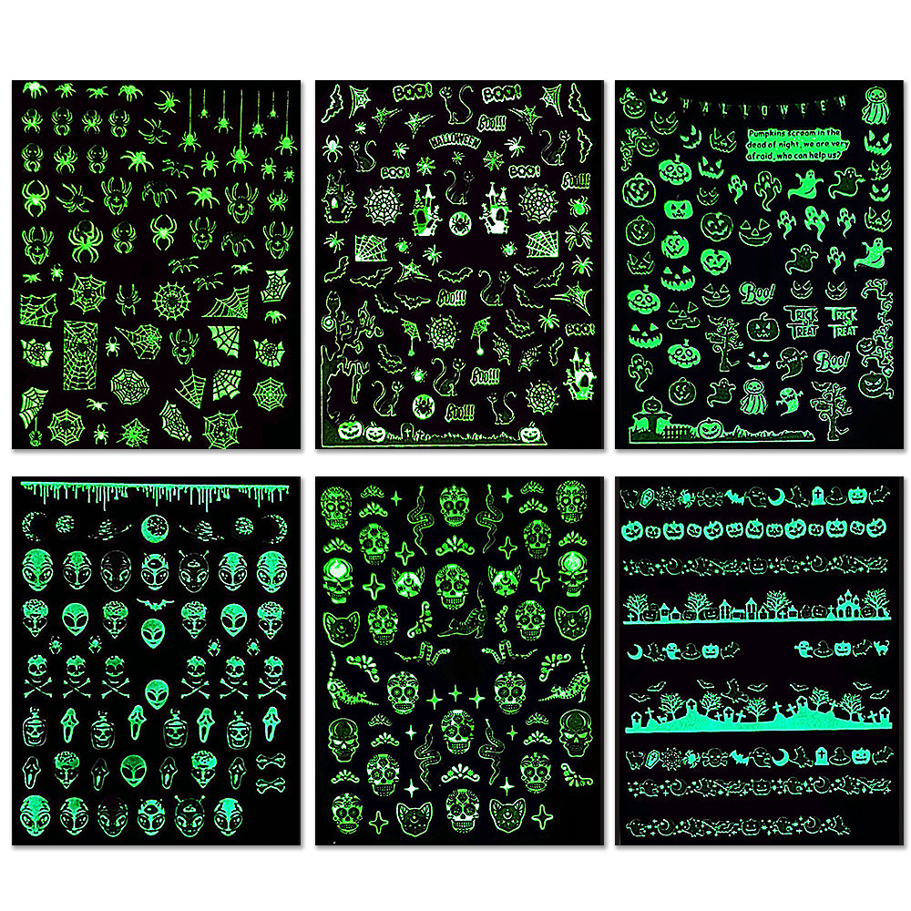 Nail Sticker - Glow in the Dark Halloween