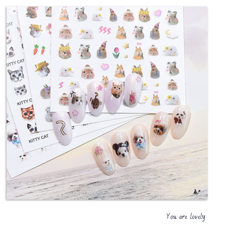 Nail Stickers - Cat & Rabbits