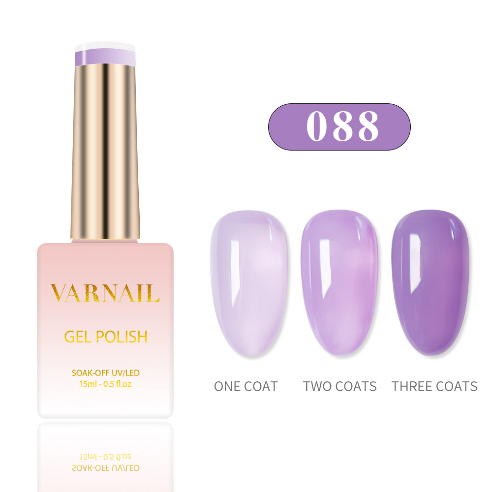 6 Colors Jelly Gel Polish Set - S15 Misty Garden