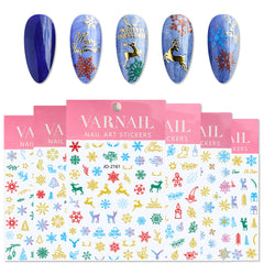 Nail Stickers - Colorful Christmas